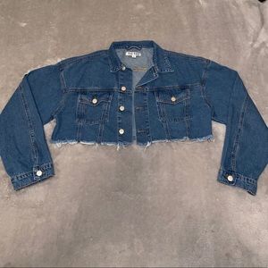 Fashion nova cropped jean jacket